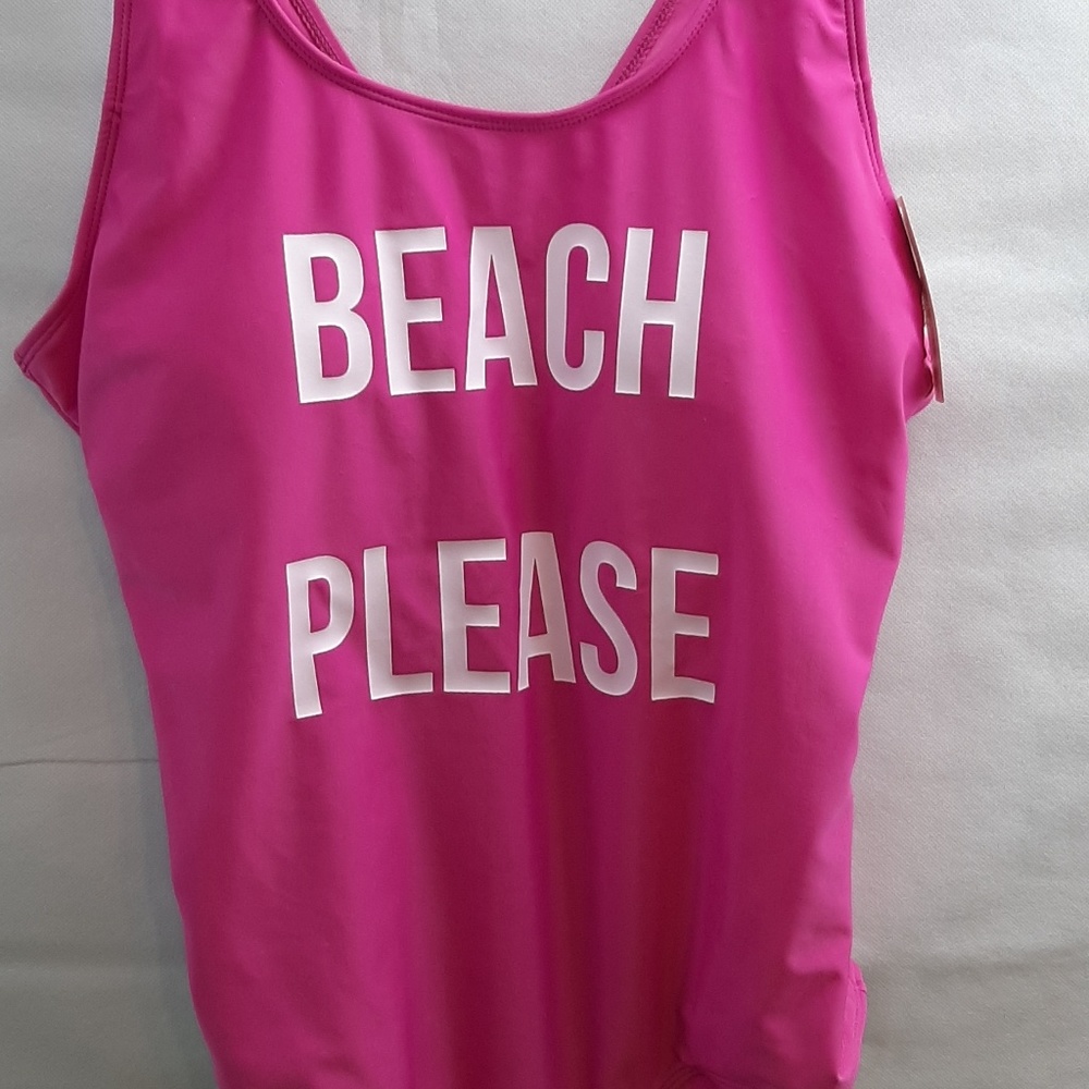 Swimsuit one piece pink size xl